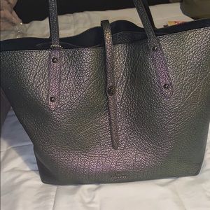 Coach hologram market tote multicolored
